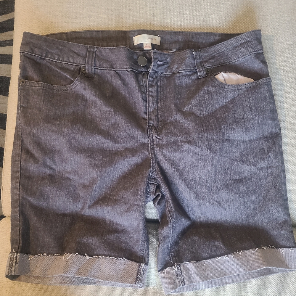 Gray Denim Jean Shorts
